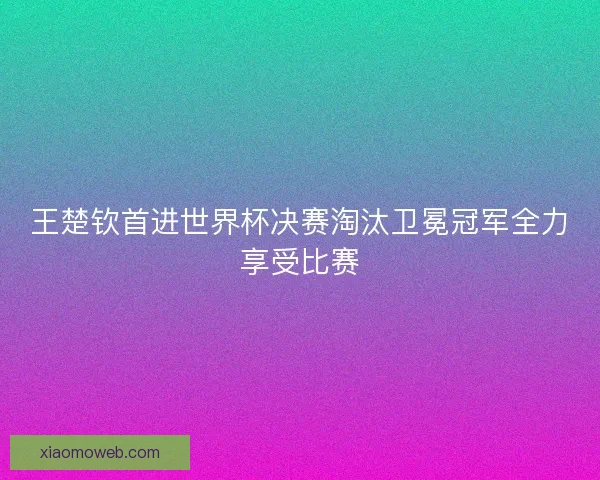王楚钦首进世界杯决赛淘汰卫冕冠军全力享受比赛